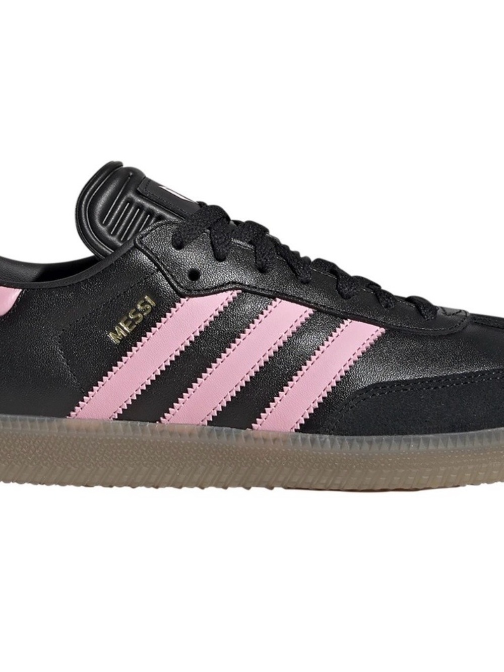 adidas Samba Messi Black with Pink and Gold Accents